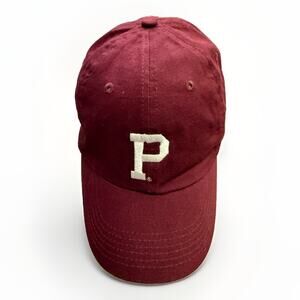 Portland Gear Mens Maroon “P” Oregon Map Wool Blend Leather Strapback Hat Cap